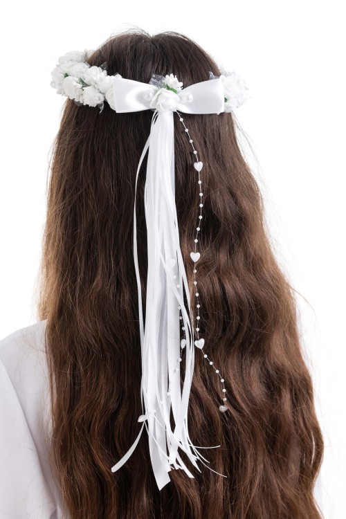 wianek komunijny dla dziewczynki wisława tył