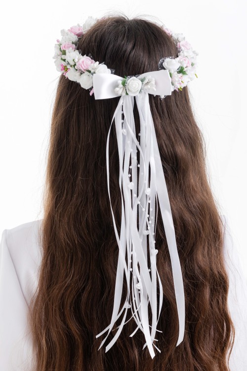 wianek komunijny dla dziewczynki sława tył