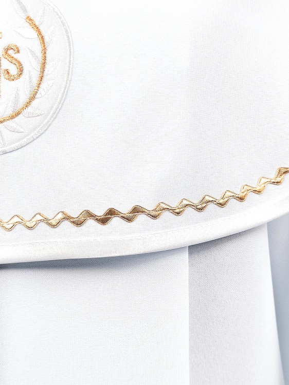 Alba komunijna Marcelina złota zbliżenie