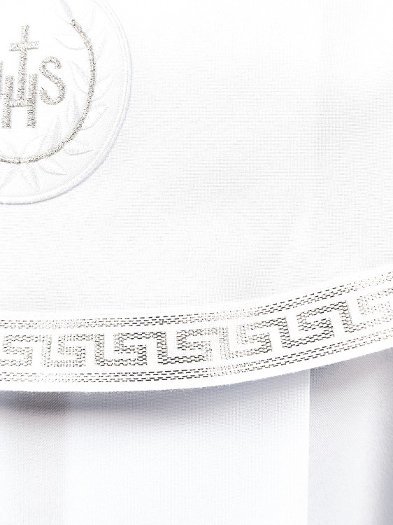 Alba komunijna dla dziewczynki Michalina zbliżenie srebrna