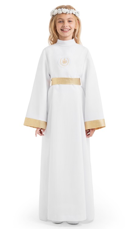 Alba komunijna dla dziewczynki Emilia złota