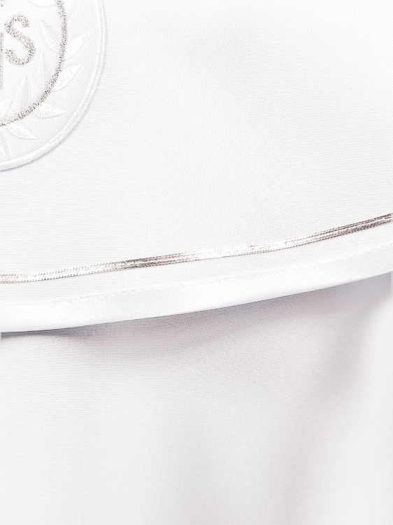 Alba komunijna dla dziewczynki Patrycja zbliżenie srebrna