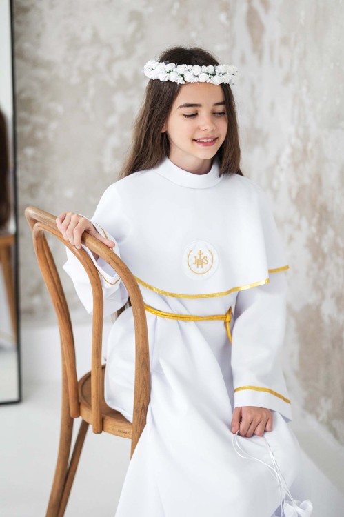 Alba komunijna dla dziewczynki Karolina siedząc 2