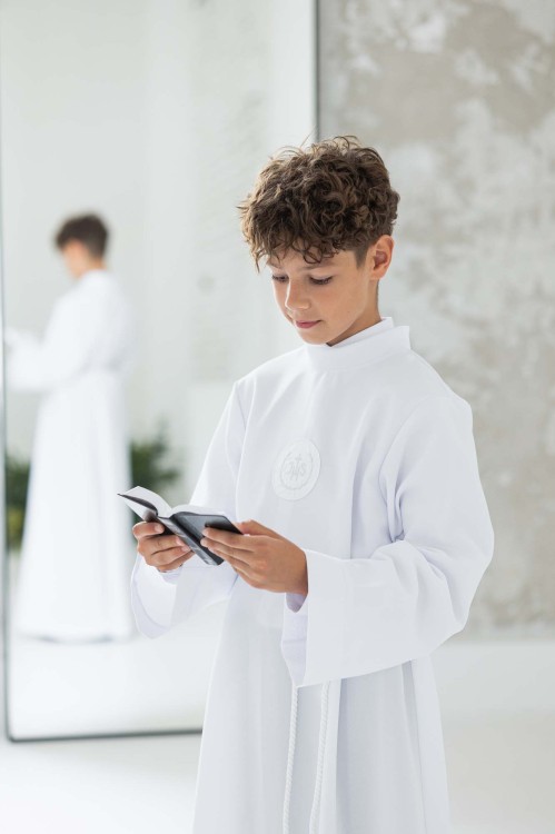 Alba komunijna dla chłopca Emil biały