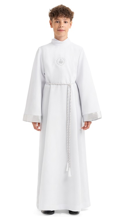 Alba komunijna dla chłopca Emil srebrny