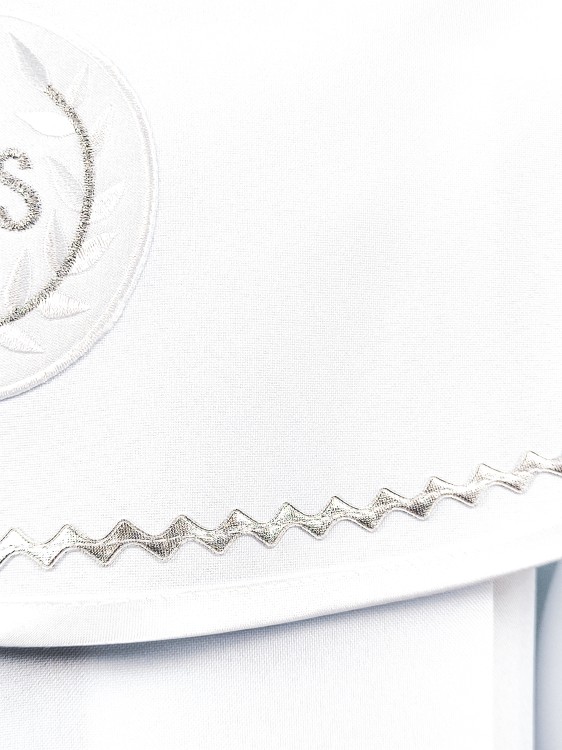 Alba komunijna Marcel srebrny zbliżenie