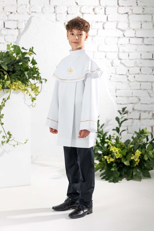 Alba komunijna o krótkim kroju dla chłopca Marcel 2