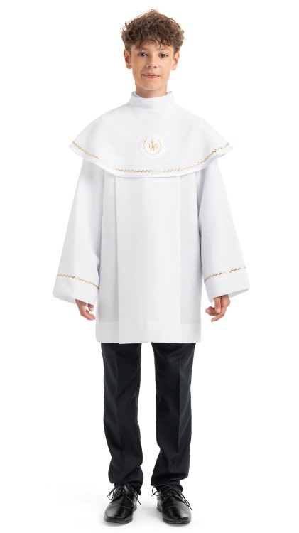 Alba komunijna o krótkim kroju dla chłopca Marcel