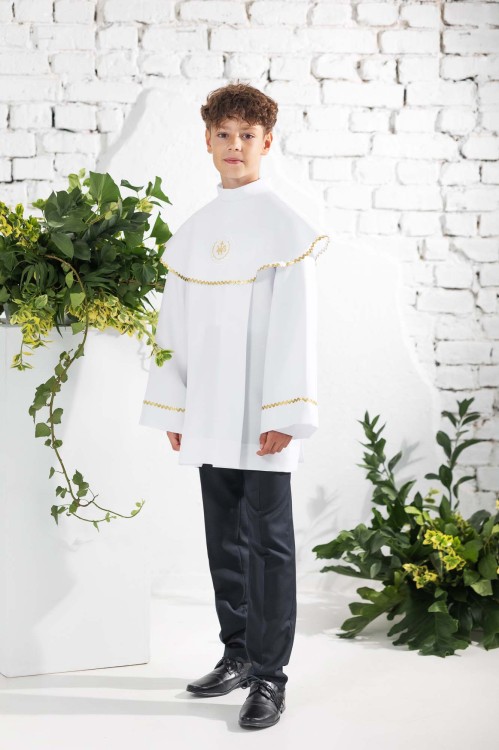 Alba komunijna o krótkim kroju dla chłopca Antoś 3