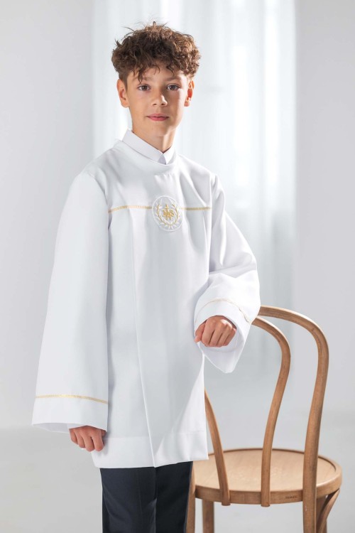 Alba komunijna o krótkim kroju dla chłopca Stefan 2