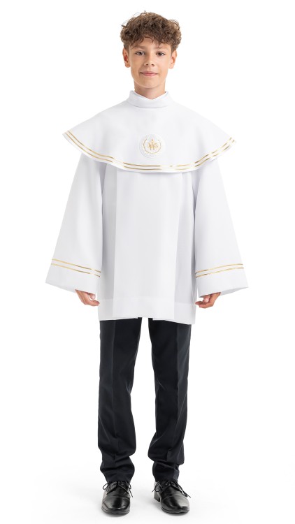 Alba komunijna o krótkim kroju dla chłopca Dariusz