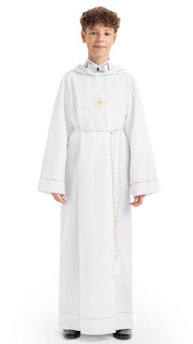 Alba komunijna z kapturem Tymon