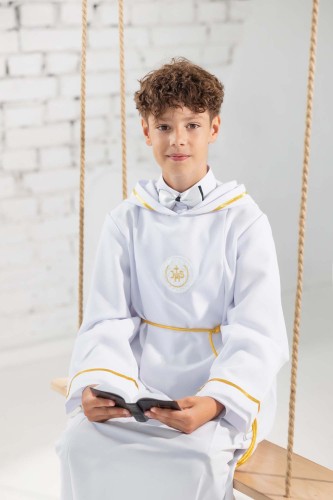 Alba komunijna z kapturem Tomek 2