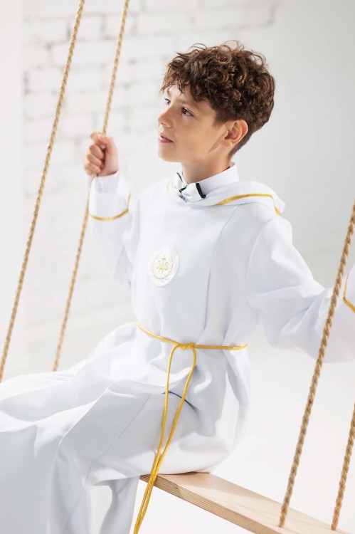 Alba komunijna z kapturem Tomek 3