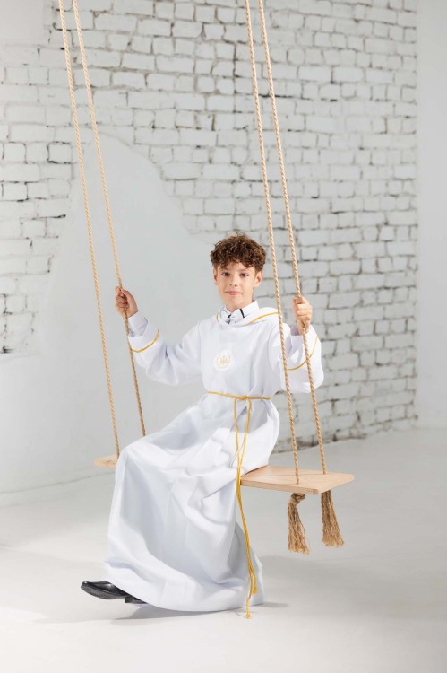 Alba komunijna z kapturem Tomek 4