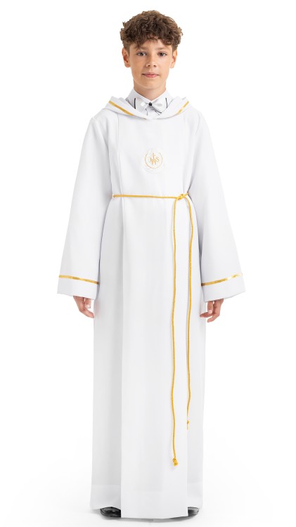 Alba komunijna z kapturem Tomek